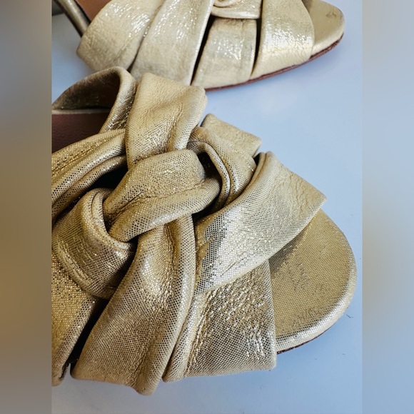 Miss Sixty | Leather Gold Sandals - Picture 6 of 16